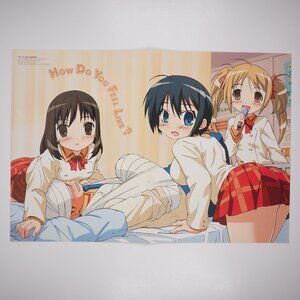 Anime girls Japanese illustration folded vintage double-sided poster NEW 044